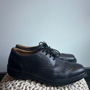 Dr. Comfort Black Leather Men's Brogues